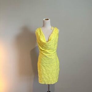 Forever 21 Elegant Yellow halter Dress (size L)